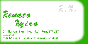 renato nyiro business card